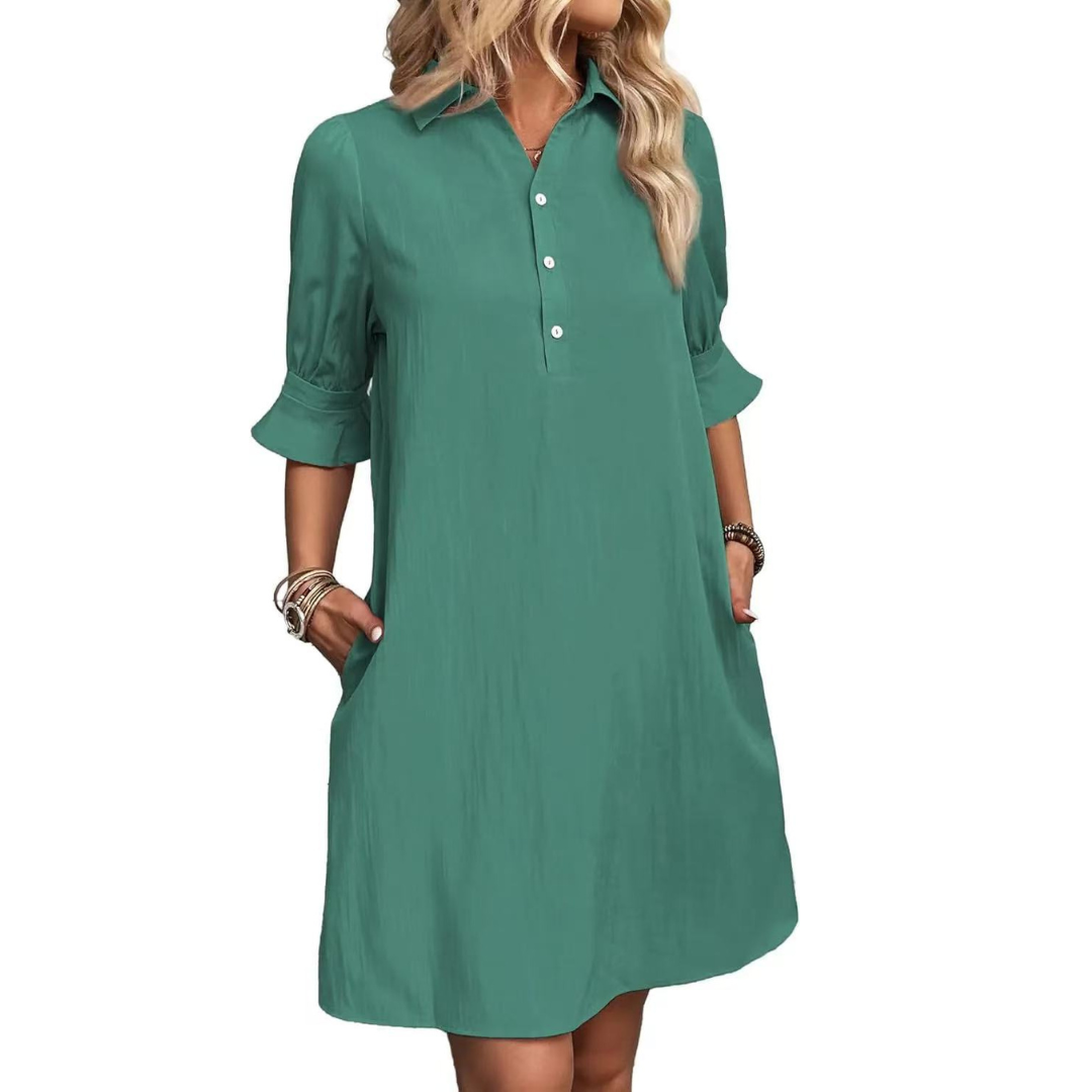 Button Down Shirt Dress for Women, Casual Style
