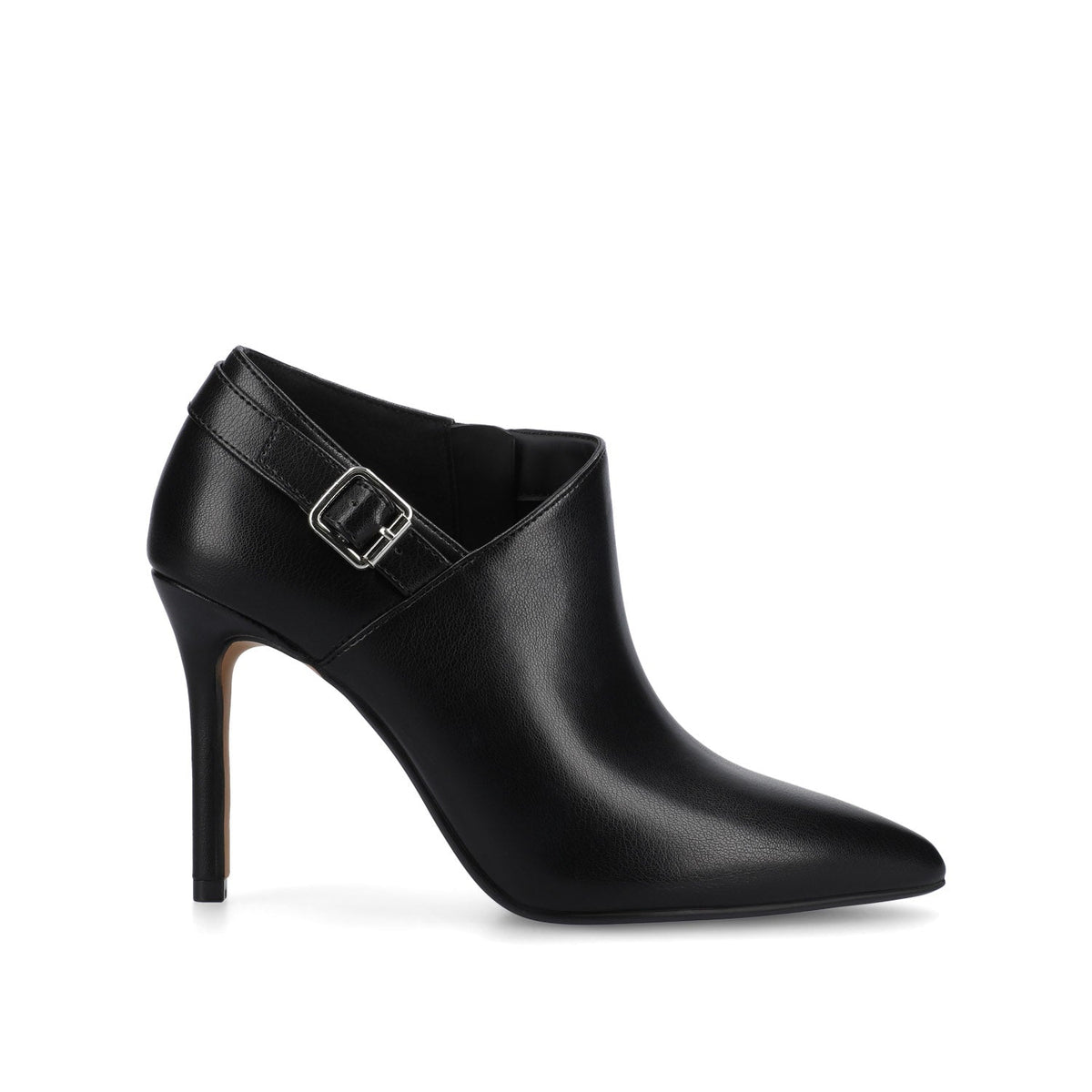 Women's Faux Leather Dress Ankle Boots – Black