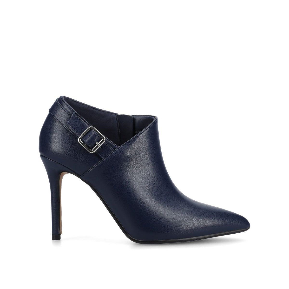 Women's Faux Leather Dress Ankle Boots – Navy