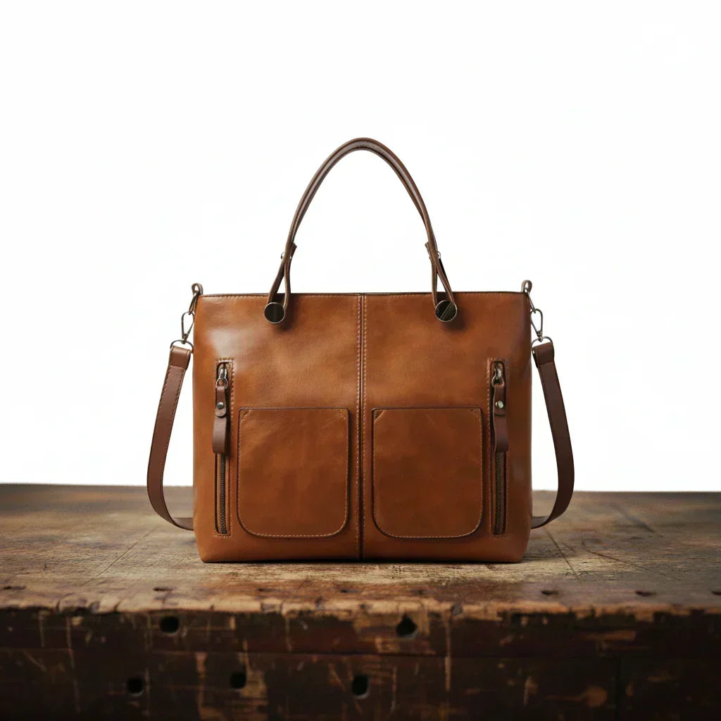 Pocket Shoulder Bag, Elegant Style
