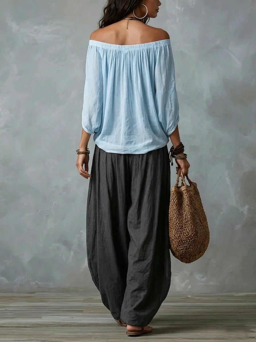Off-Shoulder Set, Women's Relaxed Fit
