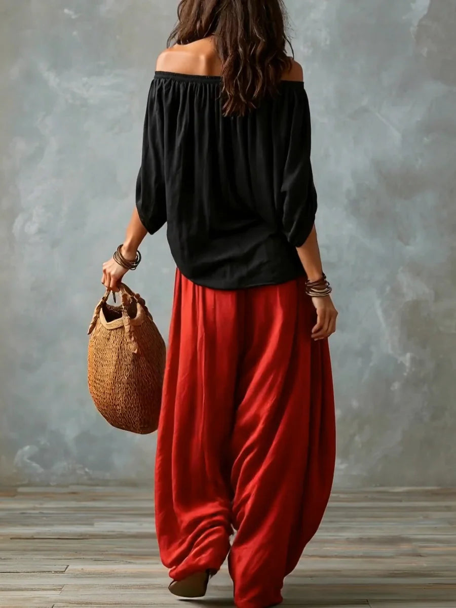 Off-Shoulder Set, Women's Relaxed Fit