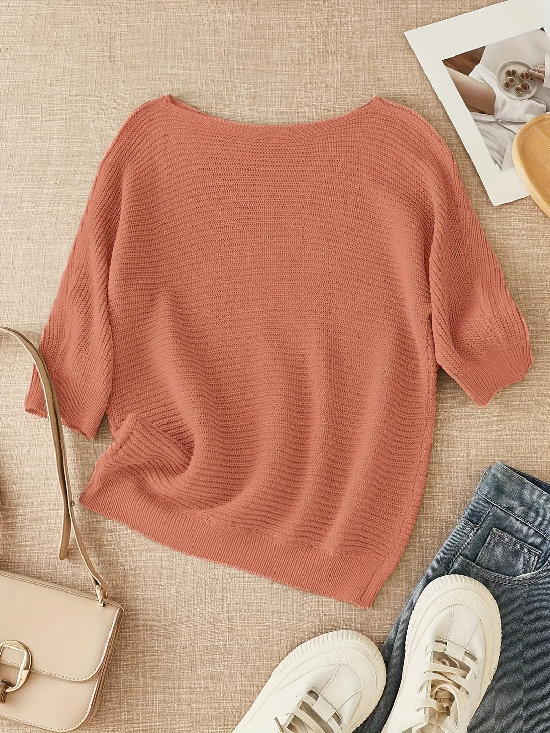 Open-Knit Sweater for Women, Relaxed Style