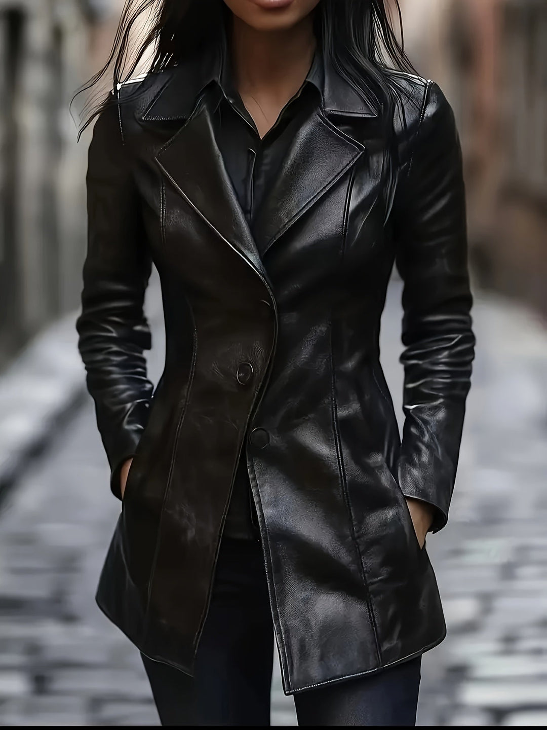 Mid-Length Coat for Women, Tailored Style