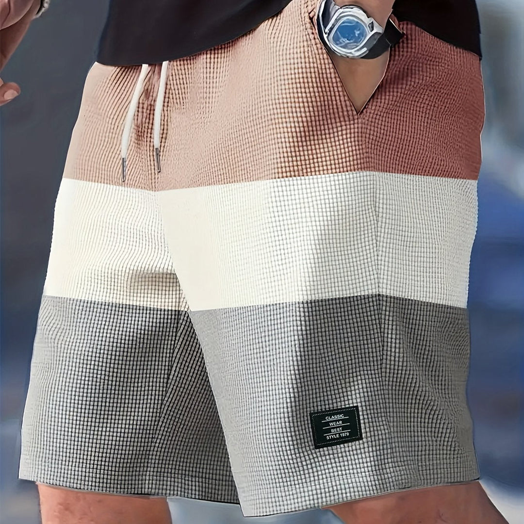 Color Block Casual Shorts for Men