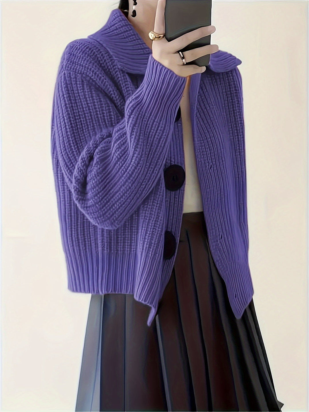 Ribbed Knit Sweater for Women, Cozy Style