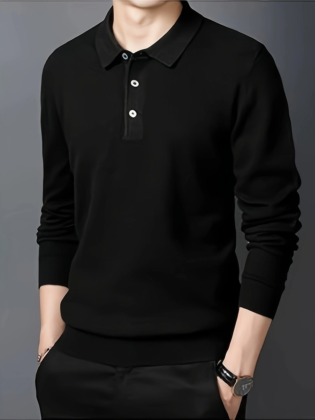 Collared Polo Shirt for Men, Refined Style
