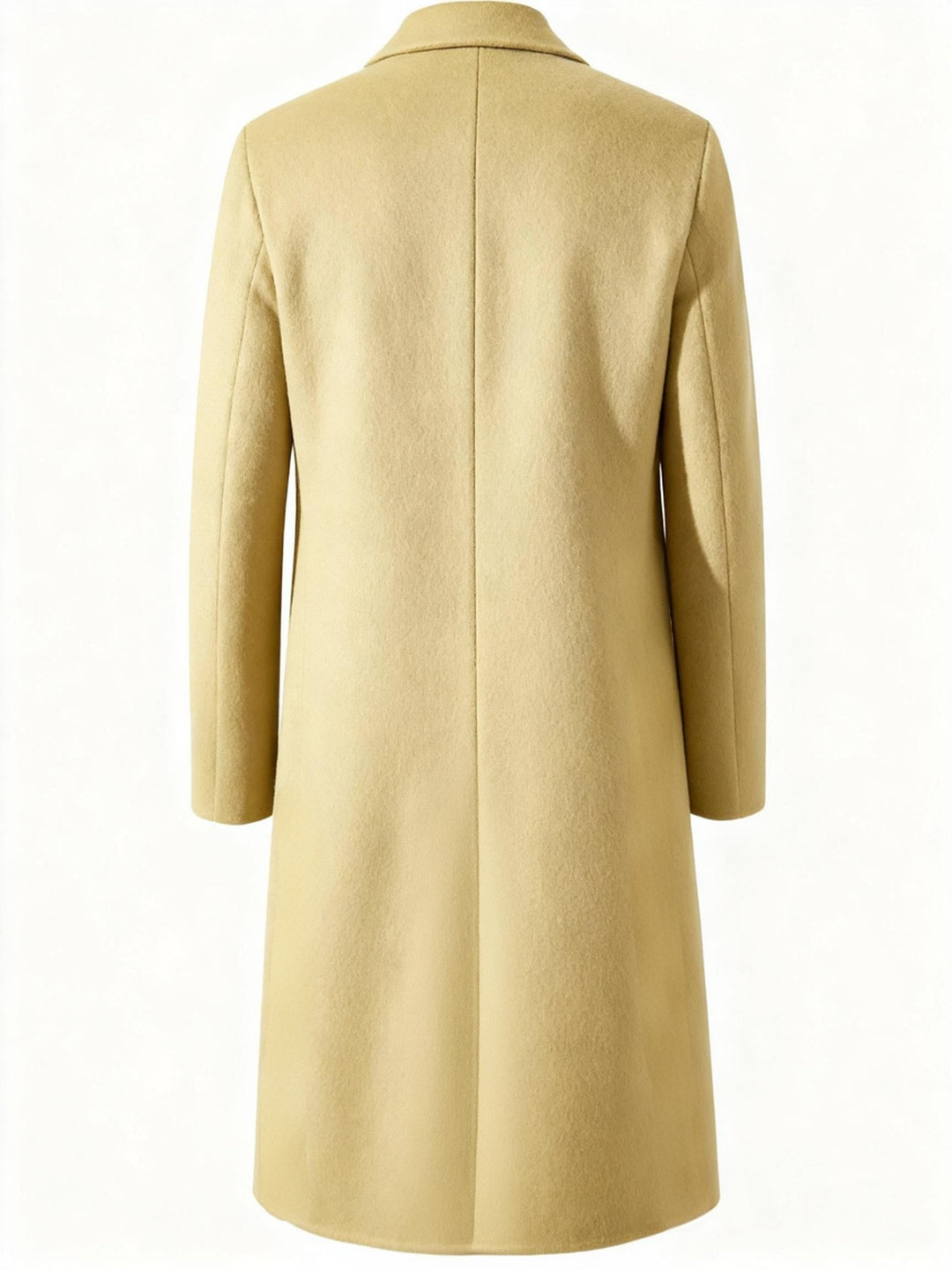 Refined Long Trench Coat for Men, Plus Size