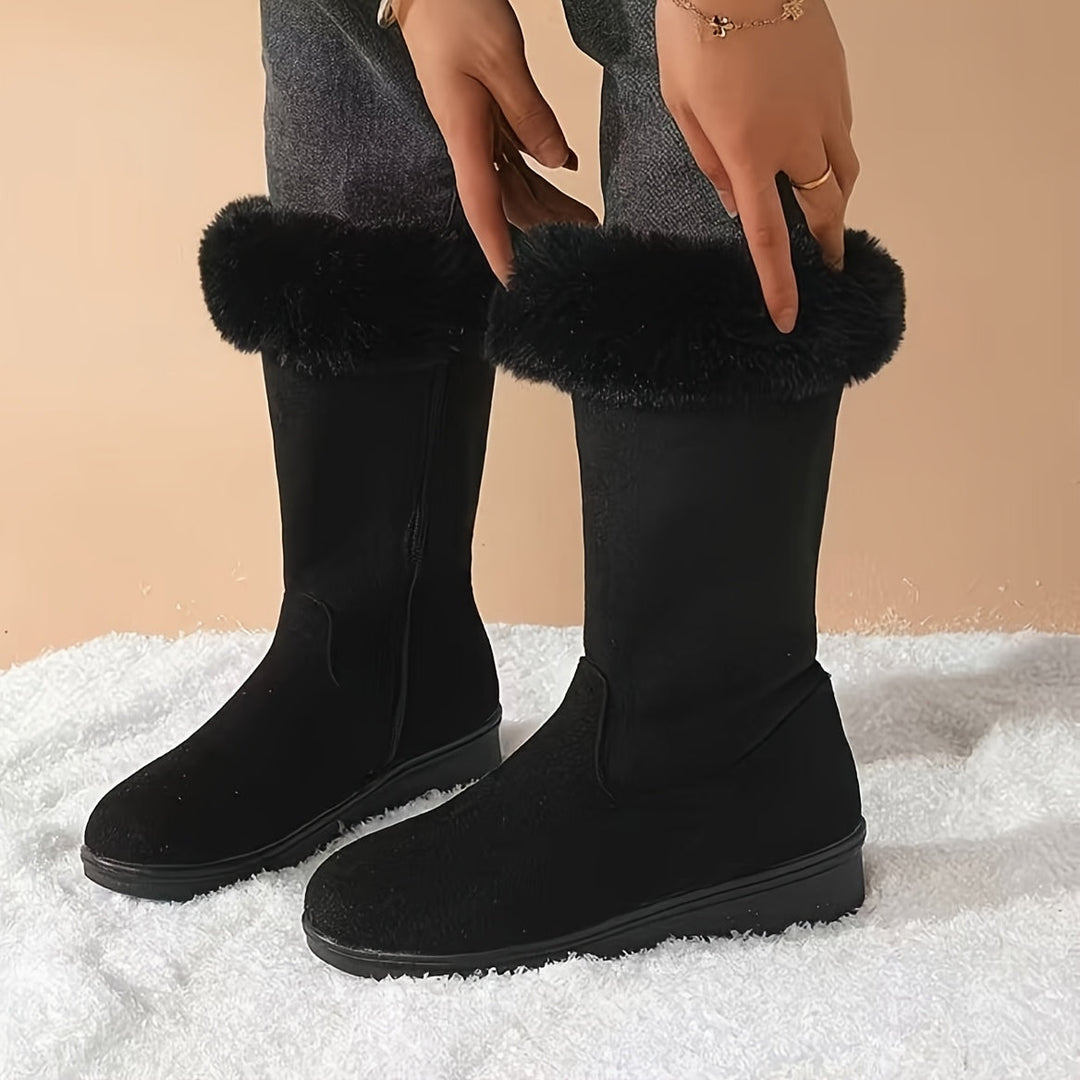 Cuffed Winter Boots for Women, Cozy Style