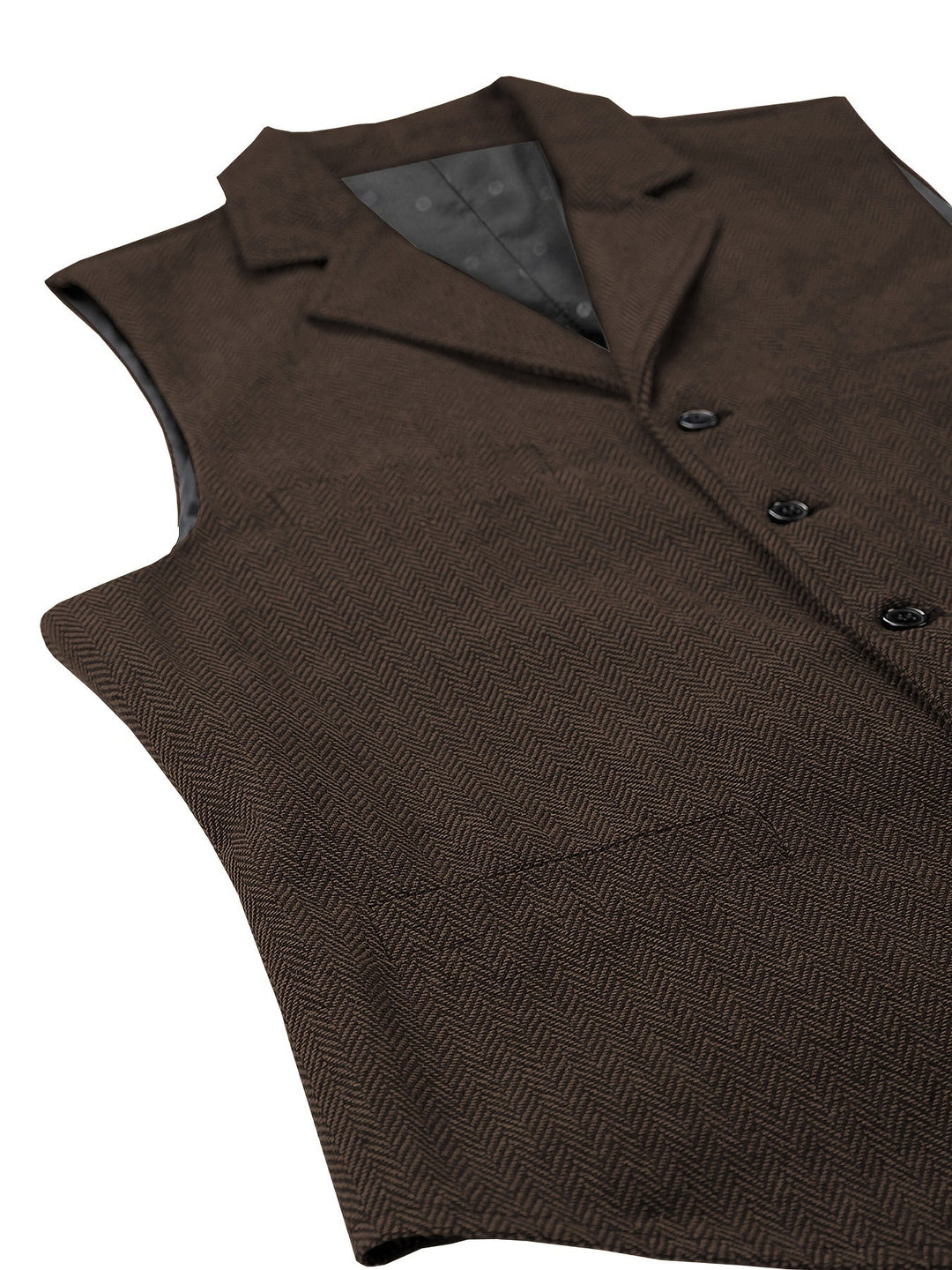 Refined Herringbone Waistcoat for Men