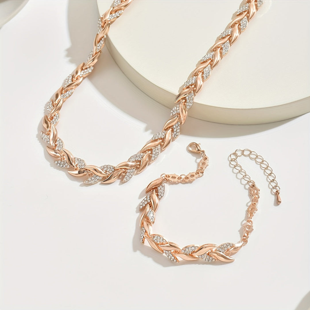 Elegant Necklace and Bracelet Set for Women