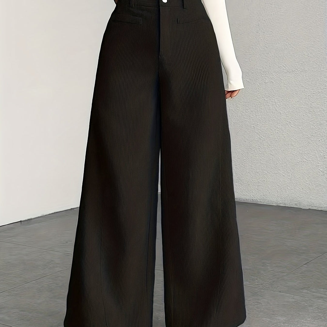 Women's High-Waisted Wide-Leg Trousers