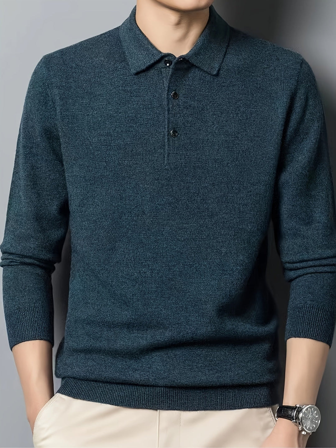 Collared Polo Shirt for Men, Refined Style