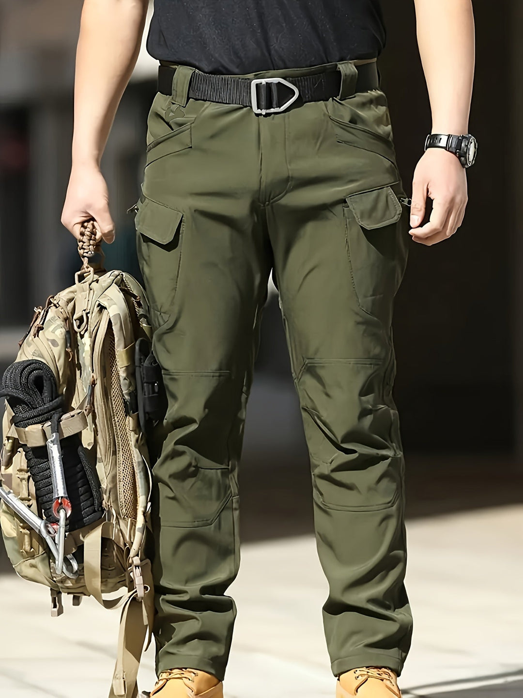 Multi-Pocket Tactical Trousers, Men's Rugged Fit