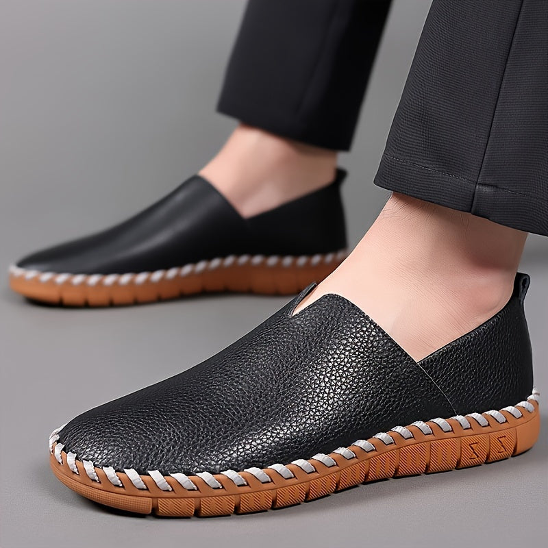 Men's Hand-Stitched Slip-On Loafers