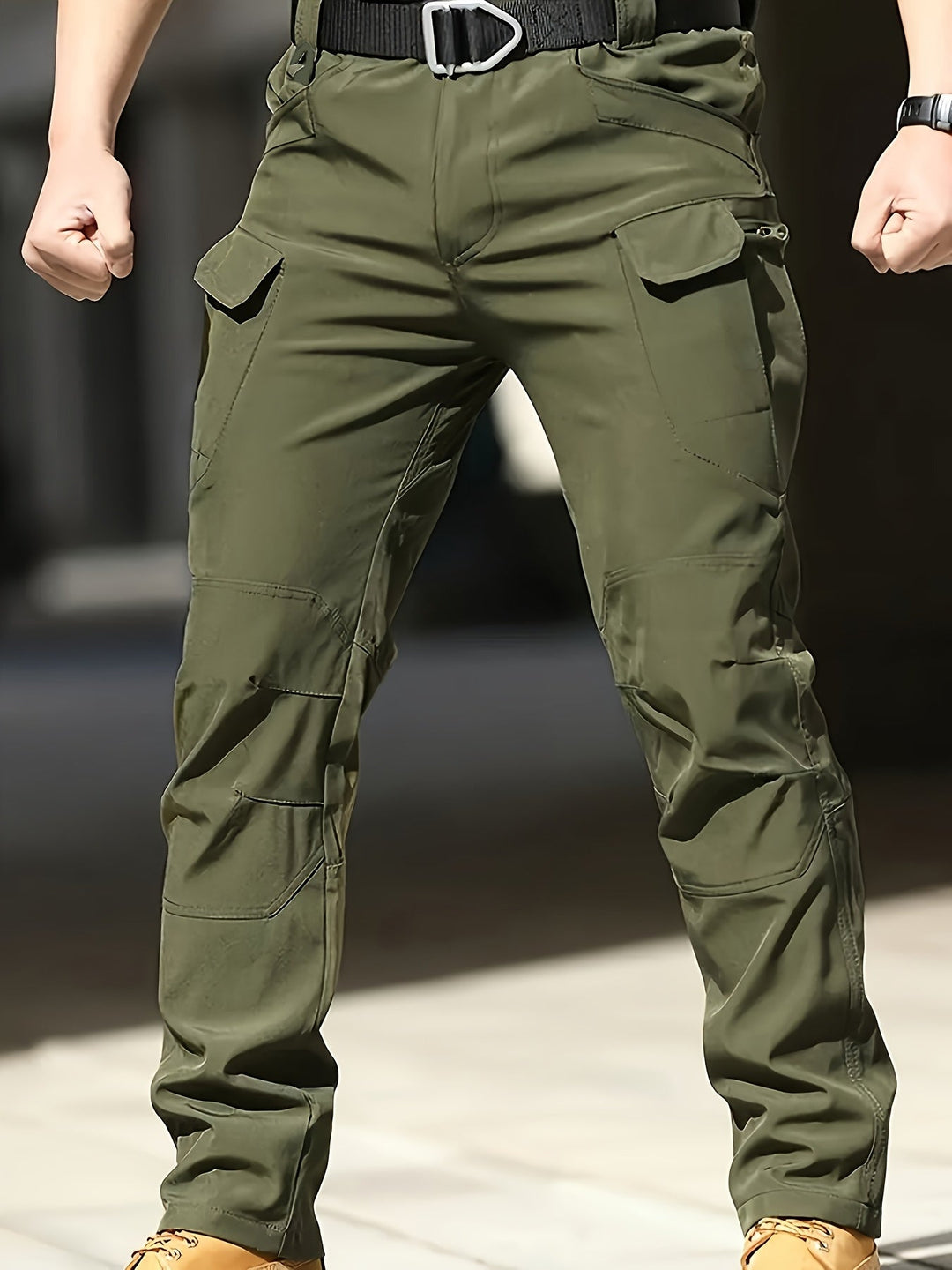 Multi-Pocket Tactical Trousers, Men's Rugged Fit