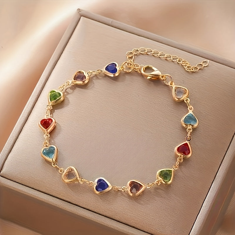 Stylish Multicolor Heart Shape Bracelet