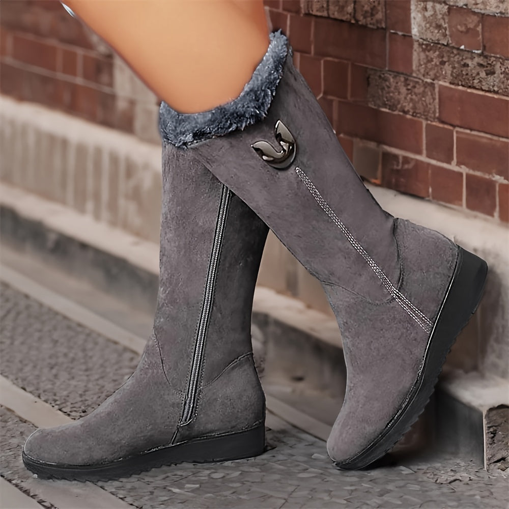 Cuffed Winter Boots for Women, Cozy Style