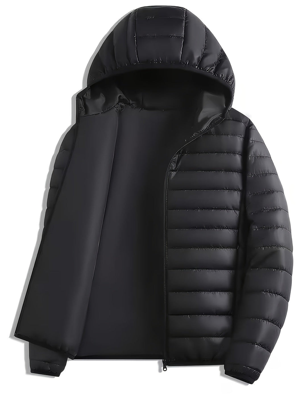 Hooded Puffer Jacket for Men, Lightweight Style