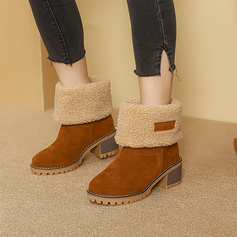 Cuffed Ankle Boots, Women's Cozy Fit
