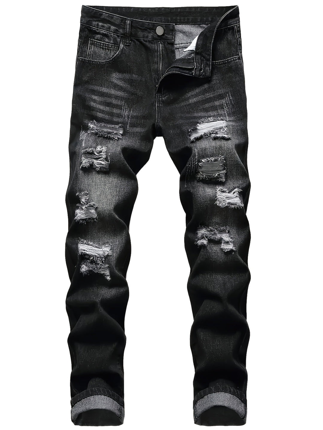 Rugged Straight-Leg Jeans for Men