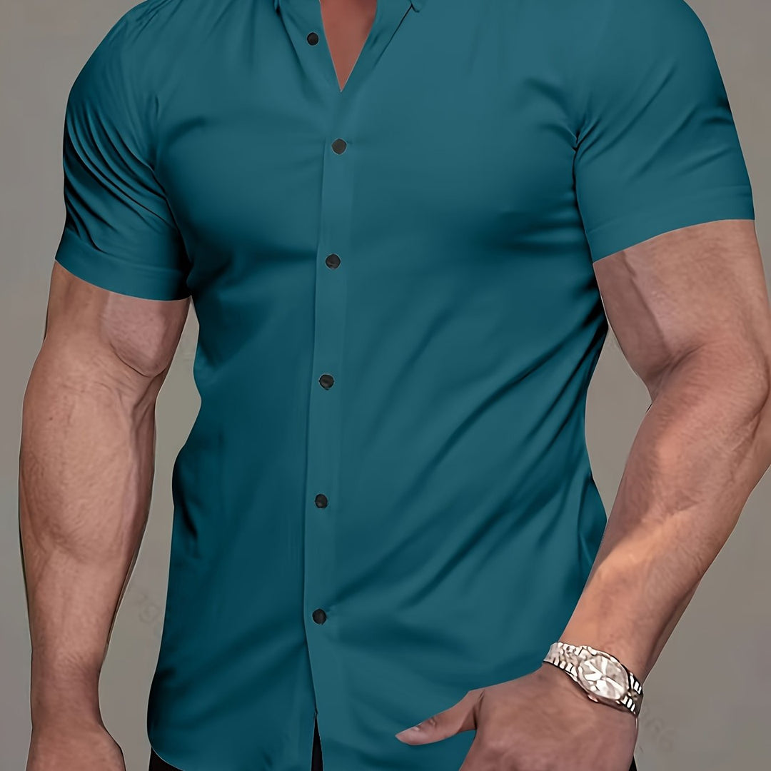 Refined Short-Sleeve Shirt for Men, Plus Size