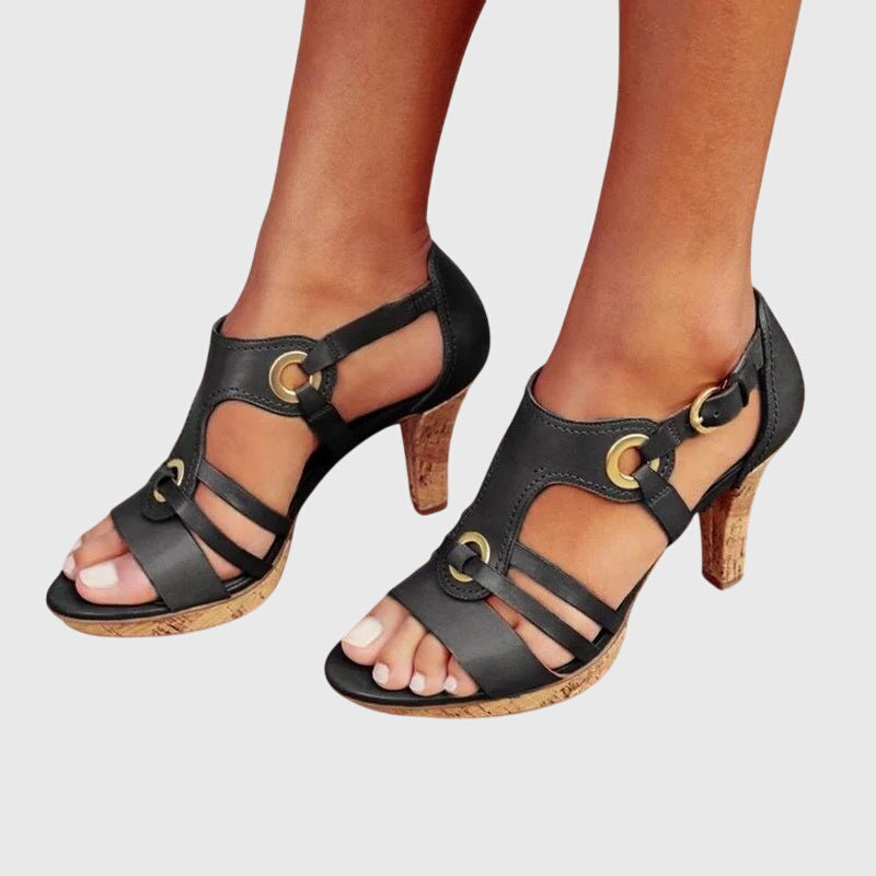 Premium Buckle Orthopedic Heels for Women