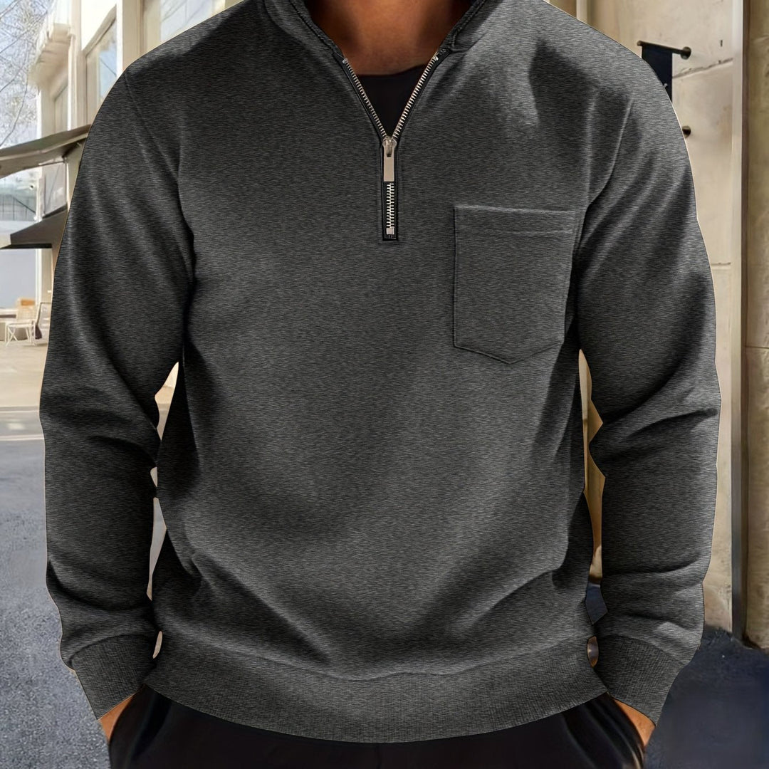 Refined Half-Zip Pullover for Men