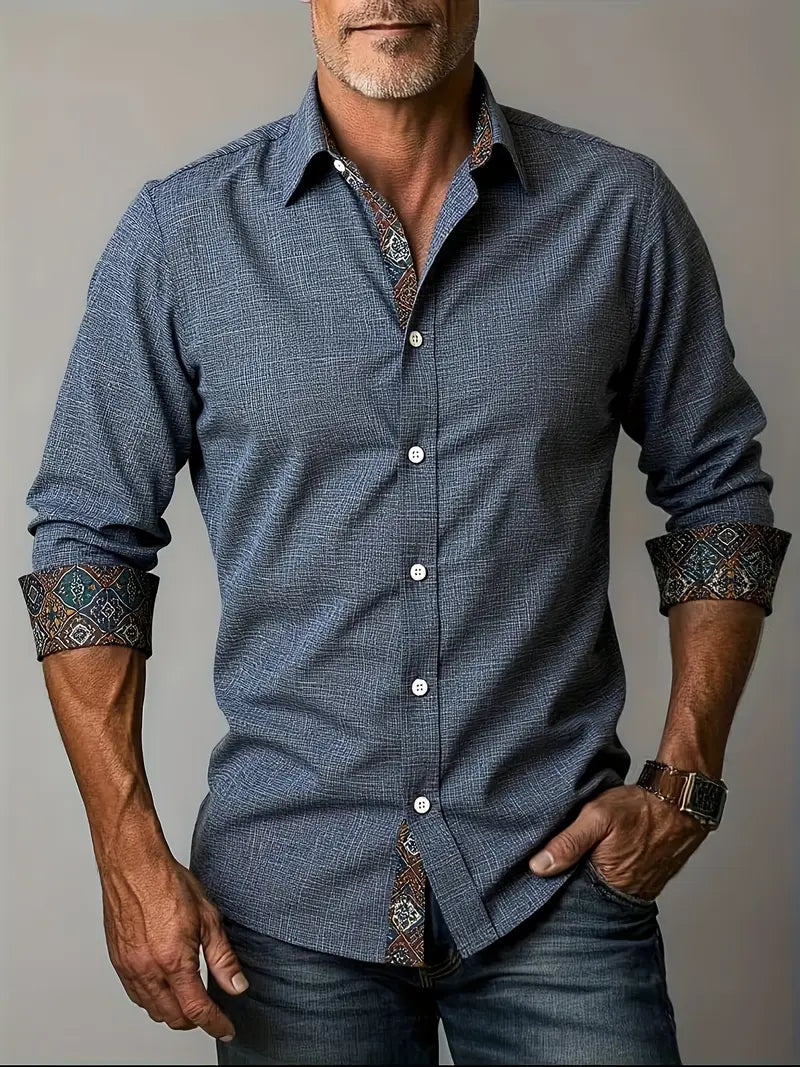 Button-Up Shirt for Men, Tailored Style