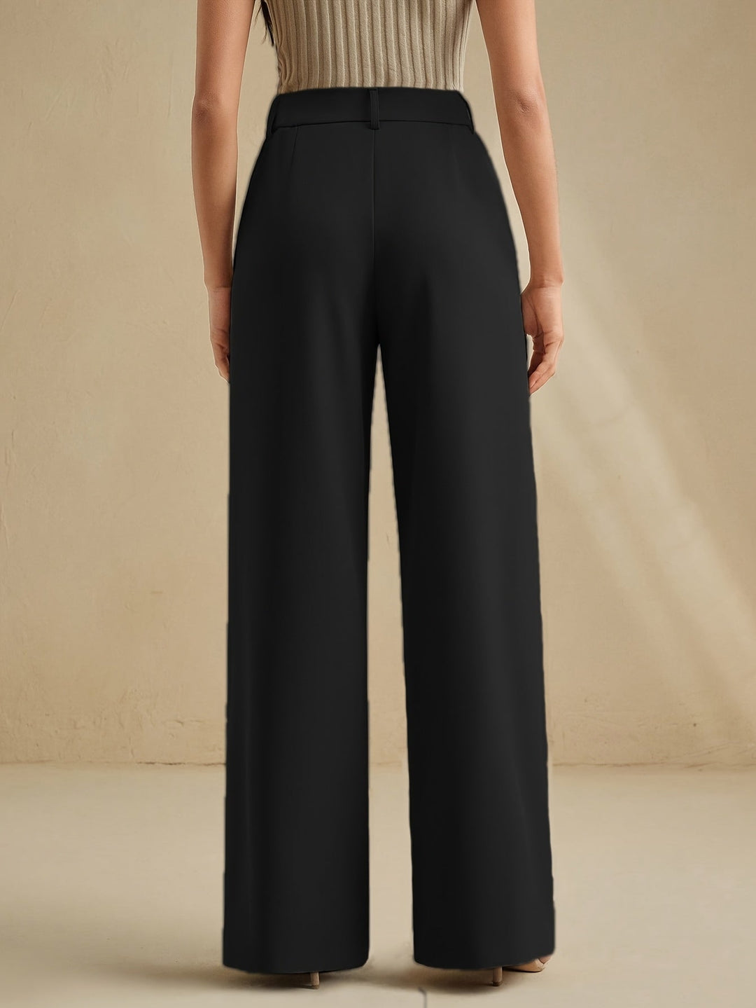 Women's Pleated Wide-Leg Trousers