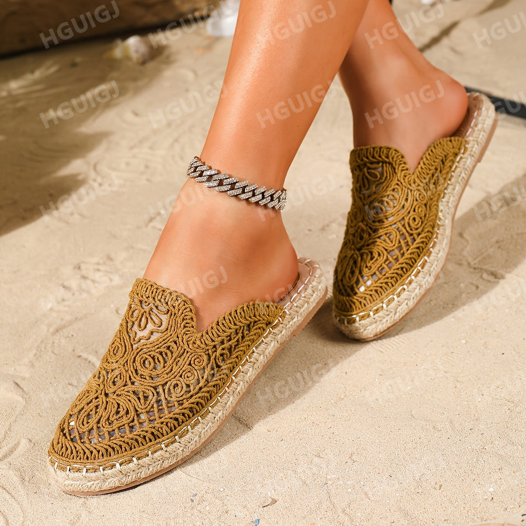 Woven Slip-On Mules for Women