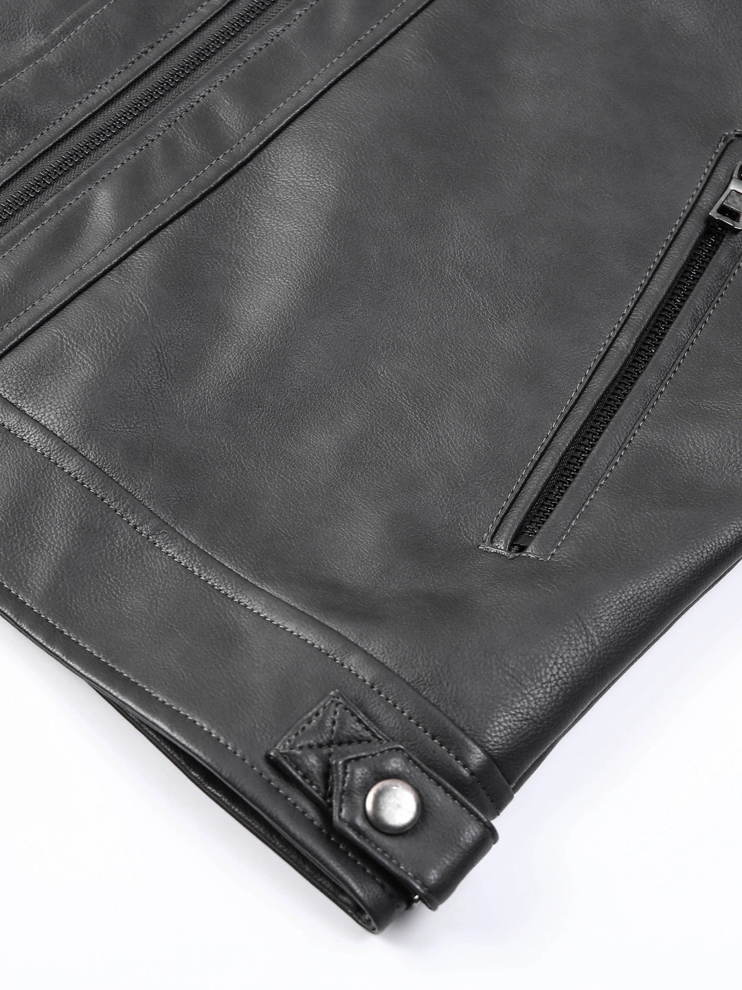 Stand-Collar Biker Jacket for Men