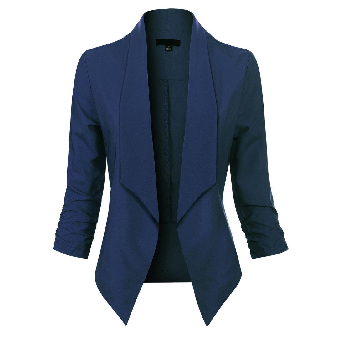 Open-Front Draped Blazer for Women