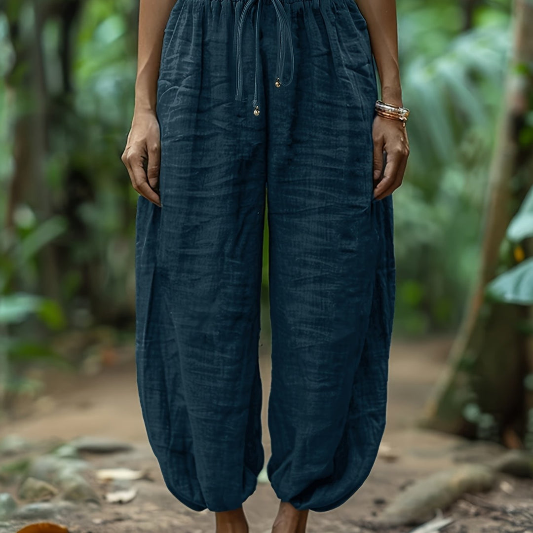 Drawstring Lantern Pants, Women's Relaxed Fit