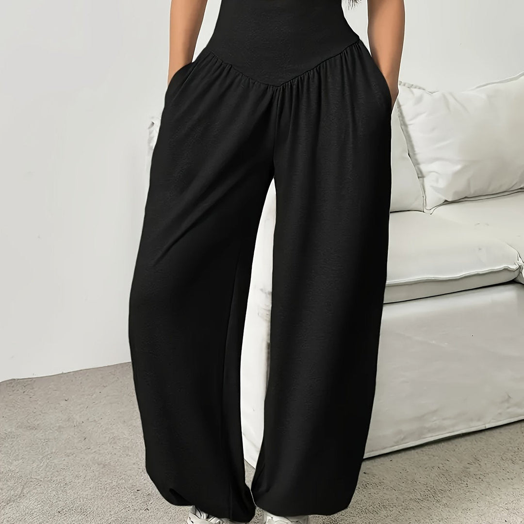 Women's High-Waist Wide-Leg Lounge Trousers