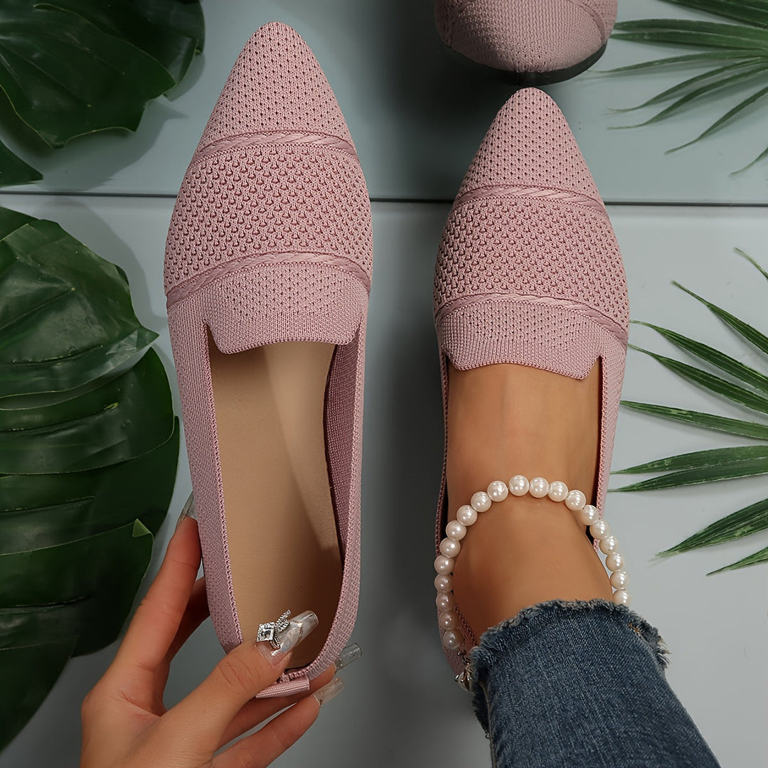 Pointed Knit Flats for Women