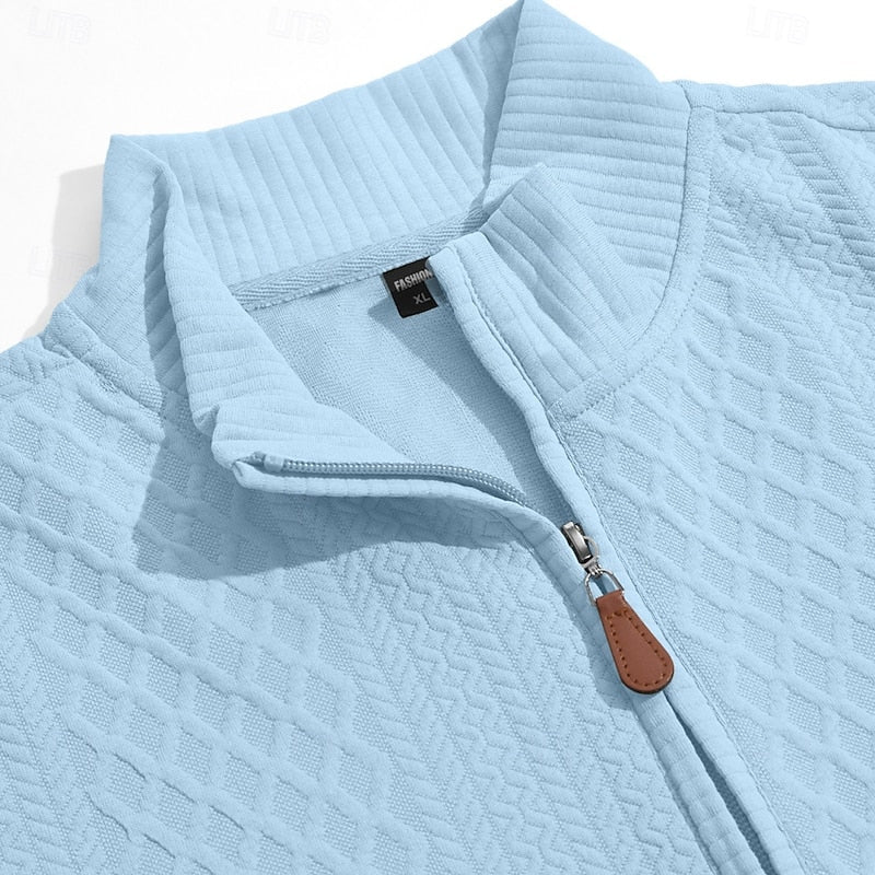 Men's Textured Quarter-Zip Pullover