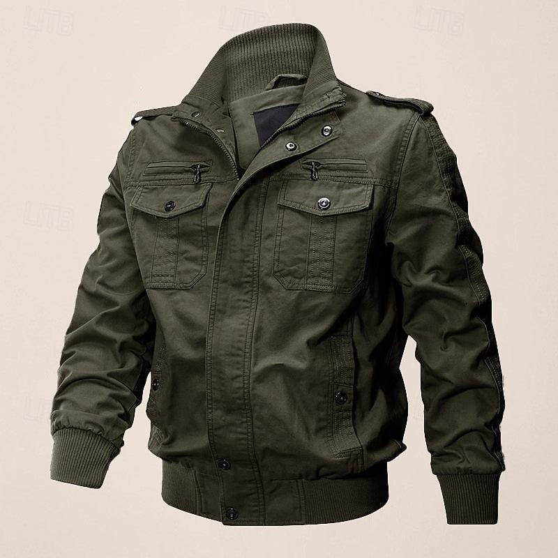 Plus Size Rugged Utility Jacket for Men