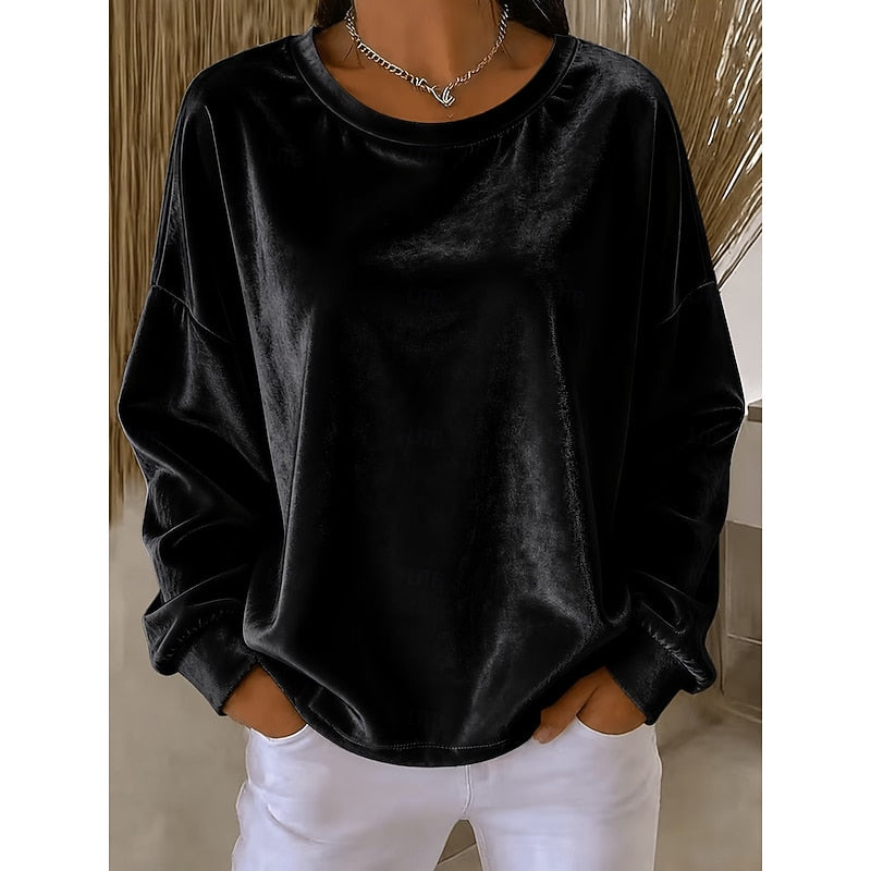 Crew-Neck Top for Women, Relaxed Style