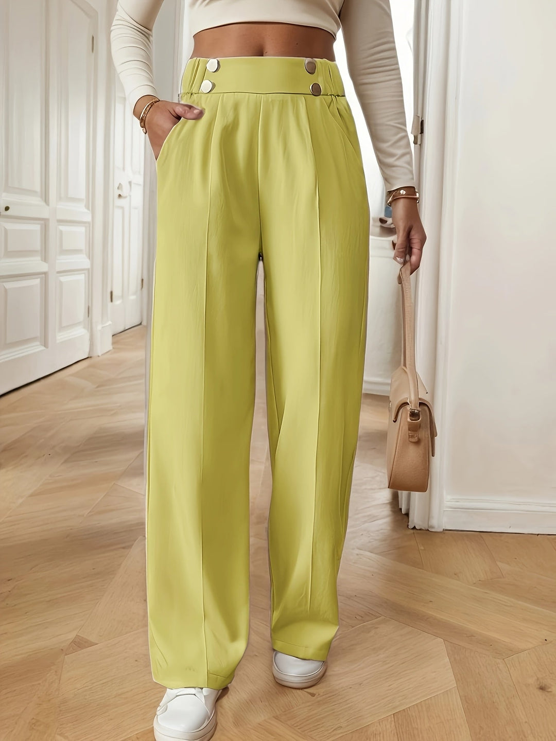 High-Waist Trousers for Women, Tailored Style