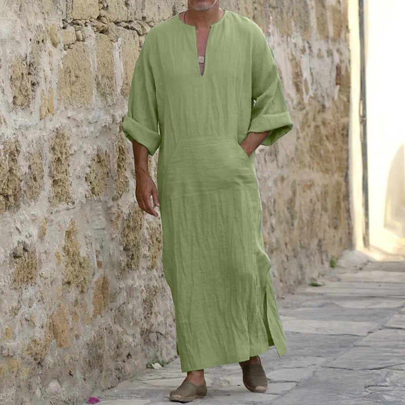Long-Sleeve Robe for Men, Relaxed Style