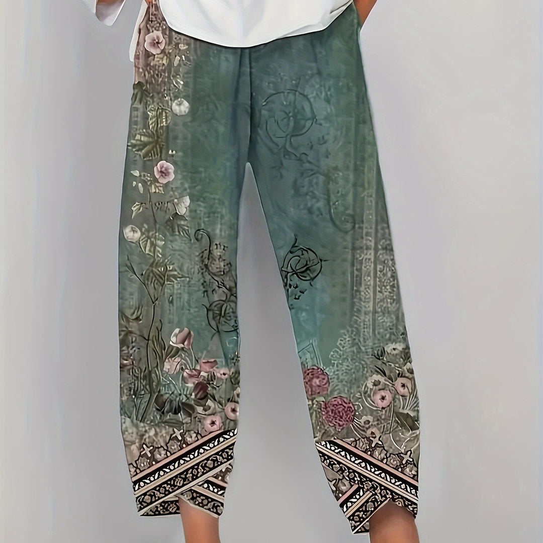 Botanical Cropped Pants for Women