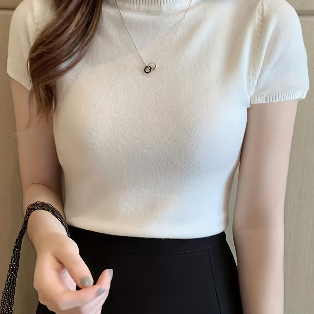 Ladies Refined Mock-Neck Top