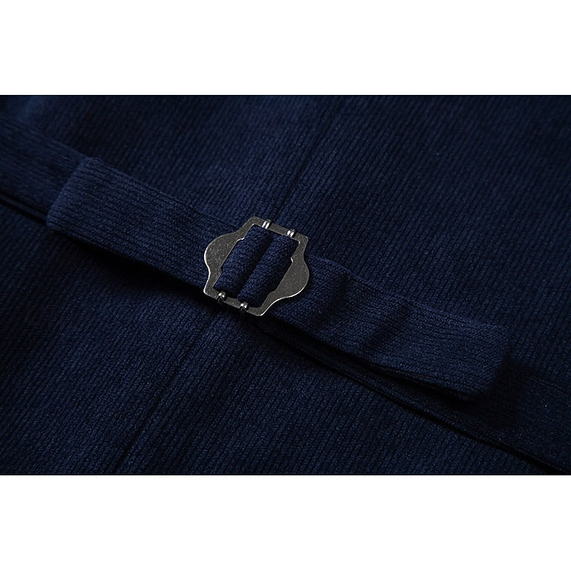 Embroidered Single-Breasted Waistcoat for Men