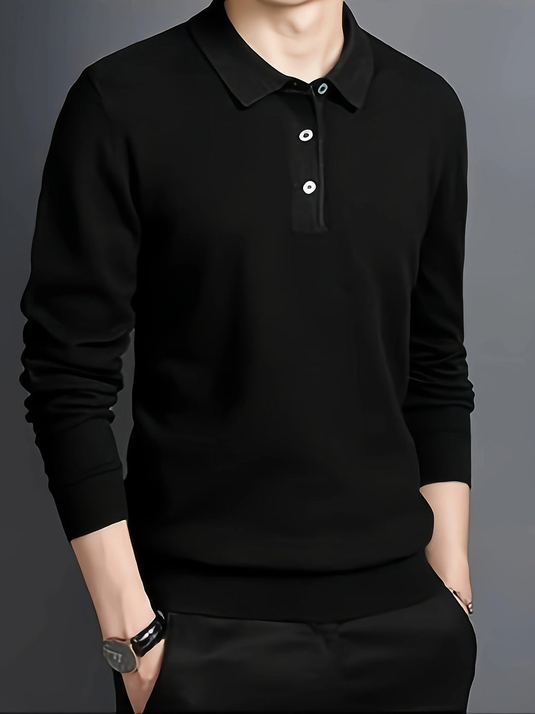 Collared Polo Shirt for Men, Refined Style