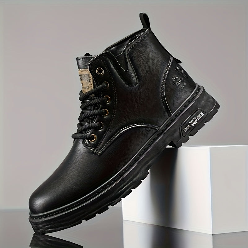 Rugged Lace-Up Ankle Boots for Men