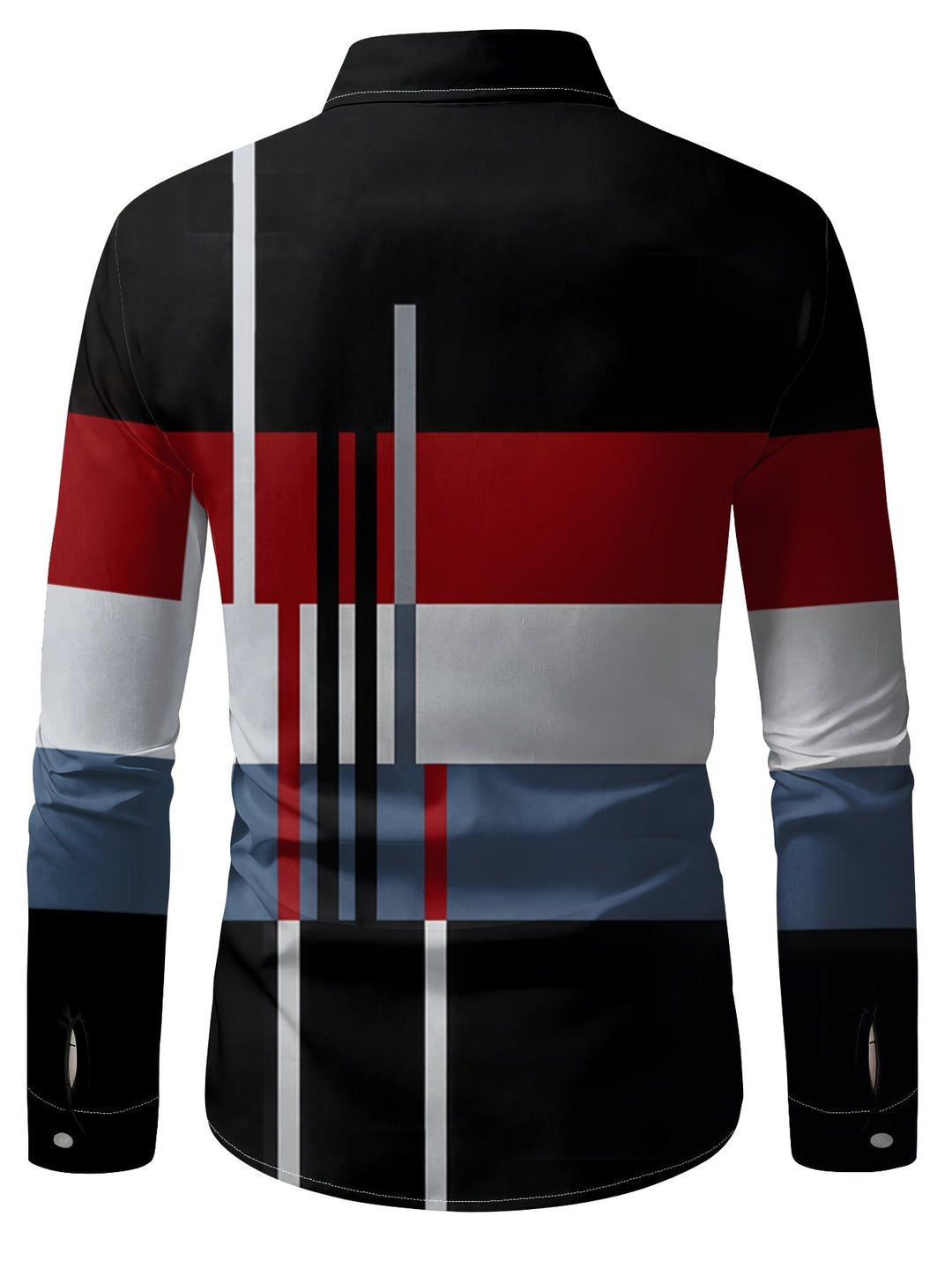 Men's Colour-Block Long-Sleeve Shirt