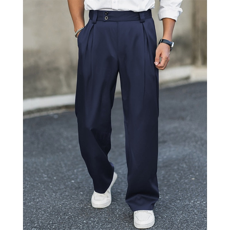 Pleated Tailored Trousers for Men