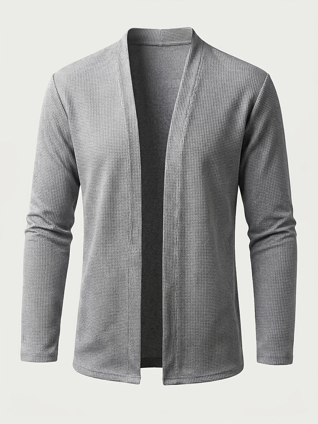 Open-Front Textured Cardigan for Men