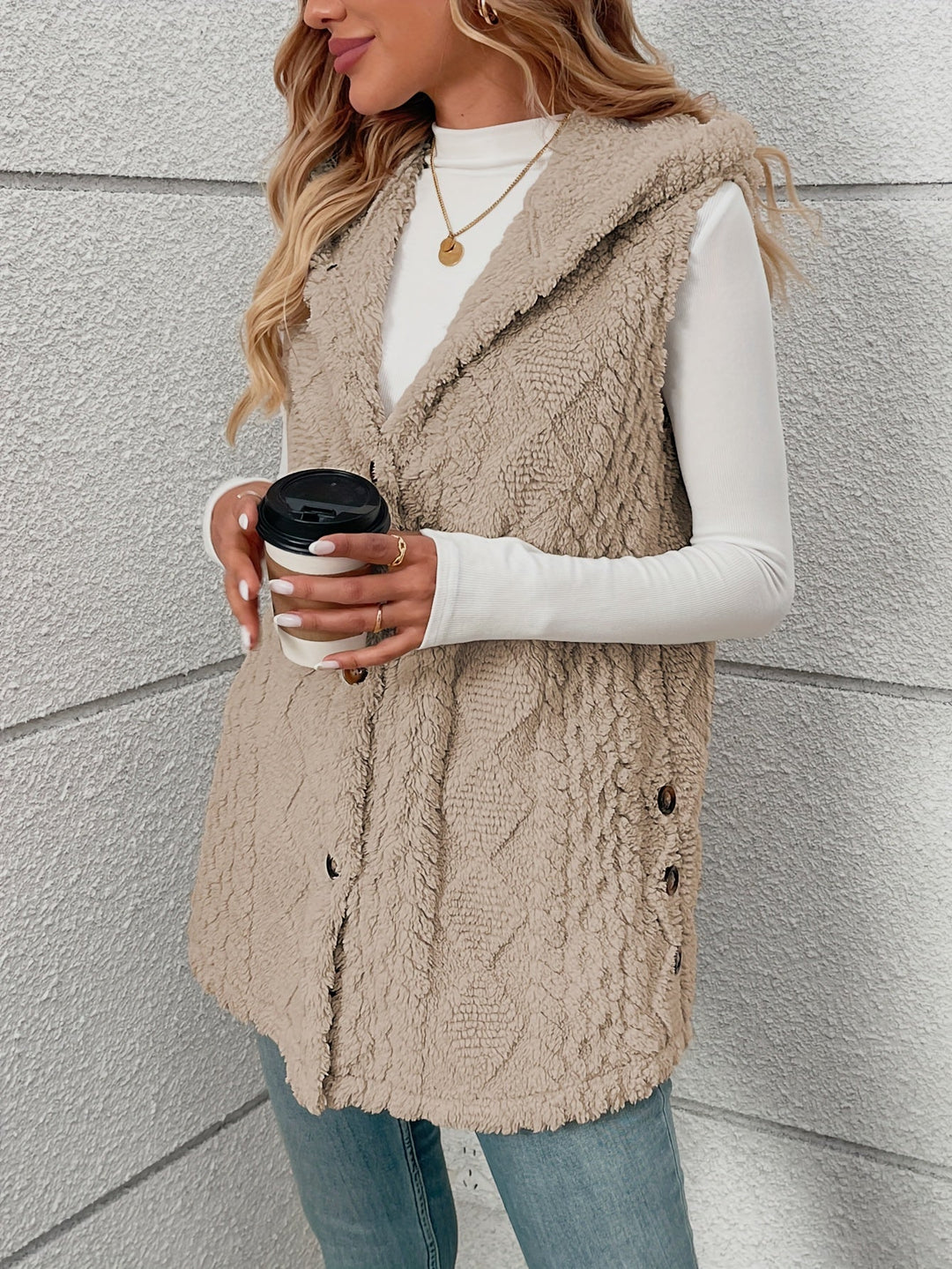 Cozy Hooded Sleeveless Vest for Women